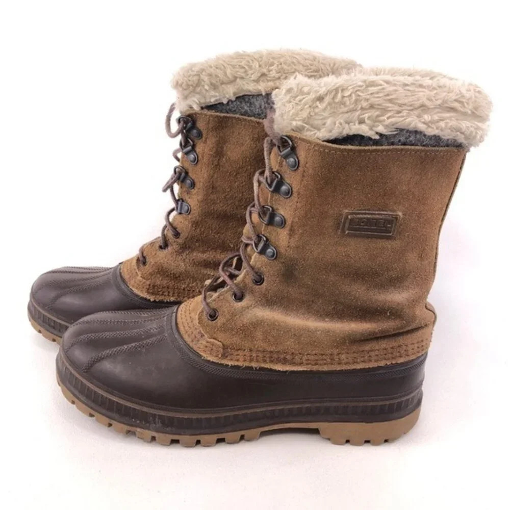 Sorel Brown Leather Waterproof Winter Boots 9